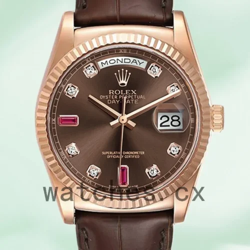 R-J-118135BRDL-1.webp Rolex Day-Date Men’s 36mm 118135-0022 Leather Strap