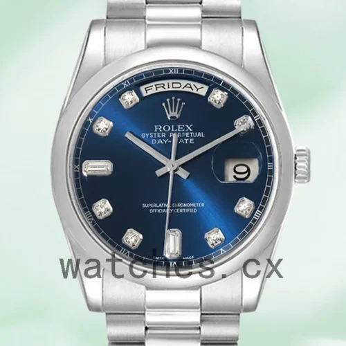 R-J-118206BLDP-1.webp Rolex Day-Date 118206 Men’s 36mm President Bracelet Blue Dial