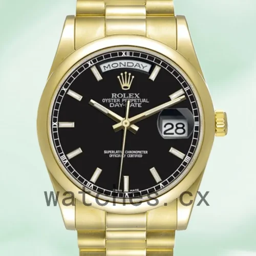 R-J-118208BKSP-1.webp Rolex Day-Date 118208 36mm Men’s Black Dial