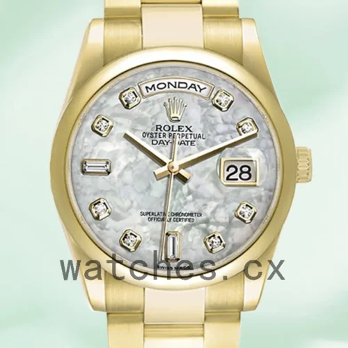 R-J-118208MPDO-1.webp Rolex Day-Date 36mm 118208 Men’s President Bracelet/Oyster Bracelet Mother of Pearl Dial