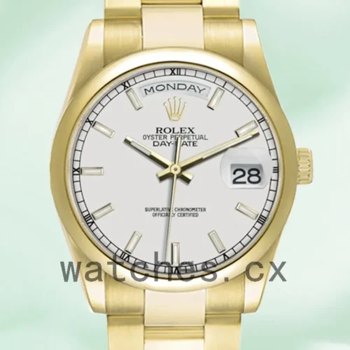R-J-118208WSO-1.webp Rolex Day-Date Men’s 118208 36mm Automatic President Bracelet/Oyster Bracelet