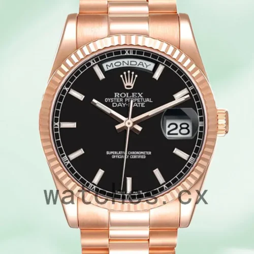 R-J-118235BKSP-1.webp Rolex Day-Date 36mm 118235 Men’s Automatic Rose Gold-tone