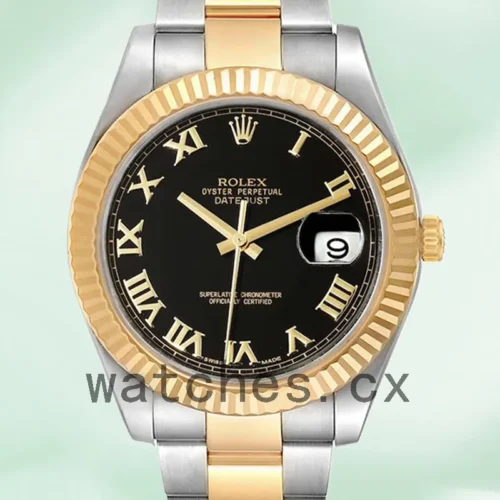 R-J-126333BKRO-1.webp Rolex Datejust 41mm 126333 Men’s Silver-tone Black Dial