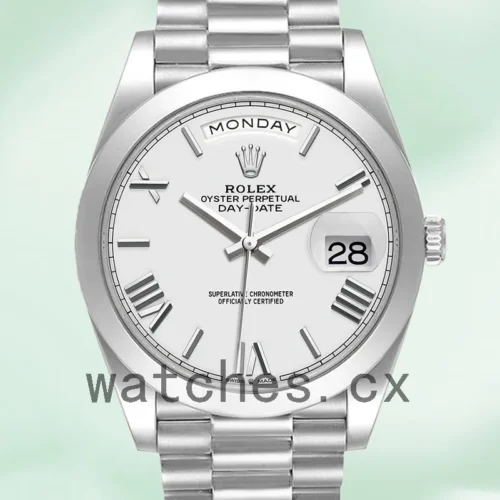 R-J-228206WRP-1.webp Rolex Day-Date m228206-0028 Men’s 40mm President Bracelet White Dial