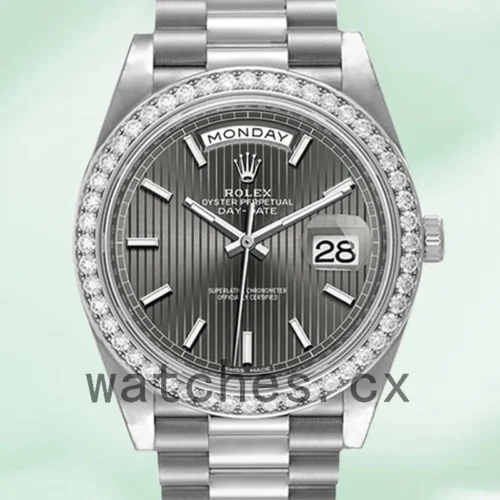 R-J-228349DRSP-1.webp Rolex Day-Date Men’s 40mm 228349RBR-0008 Dark Rhodium Dial President Bracelet