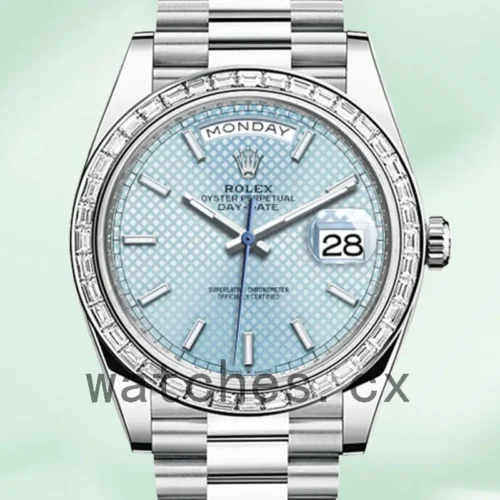 R-J-228396BLSP-1.webp Rolex Day-Date 228396 Men’s 40mm Silver-tone Automatic