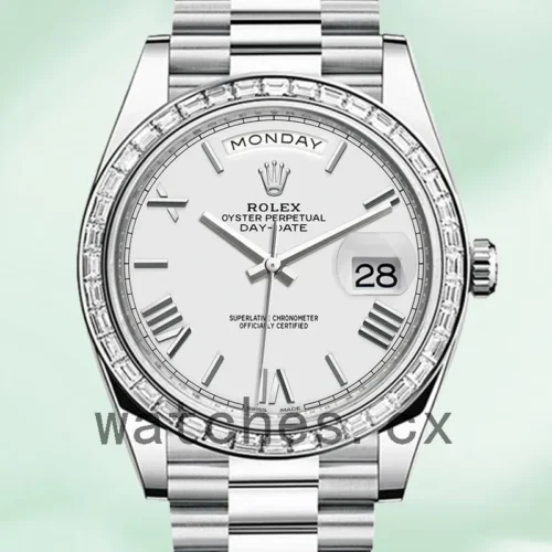 R-J-228396WRP-1.webp Rolex Day-Date m228396tbr-0018 Men’s 40mm Silver-tone President Bracelet