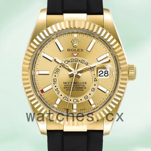 R-J-326238CSR-1.webp Rolex Sky-Dweller m326238-0007 Men’s 42mm Champagne Dial Gold-tone