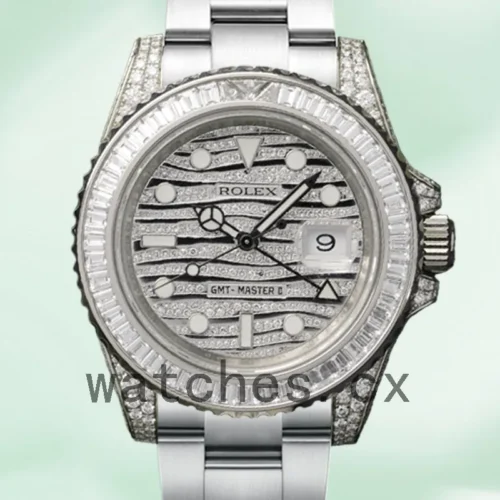 R-K-116769DWSO-1.webp Rolex GMT-Master II 40mm 116769 Men’s Silver-tone Diamond Wave Dial