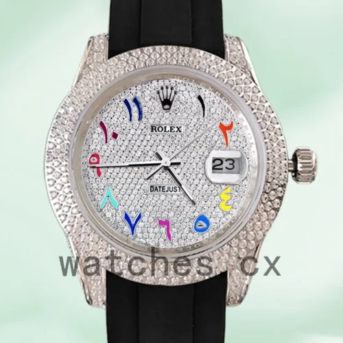 R-K-16200DPAR-1.webp Rolex Datejust 40mm Men’s 16200 Silver-tone Diamond Pave Dial