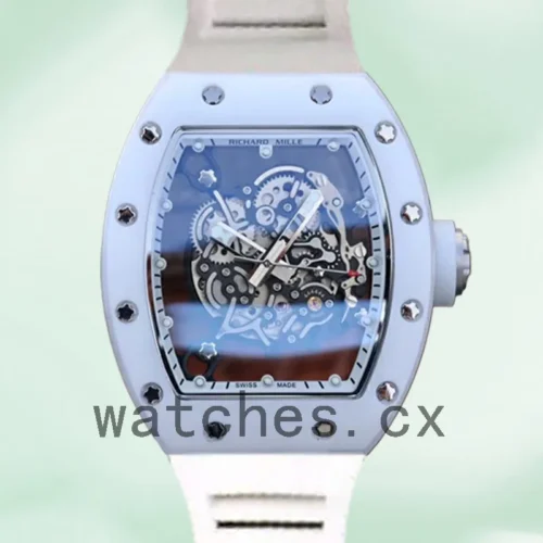 RM-J-055-014-1.webp Richard Mille RM055 Around 50*43mm Men RM055-014 Transparent Dial Rubber Band