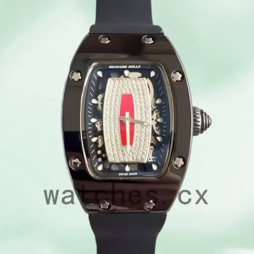 RM-J-07-01-002-1.webp Richard Mille RM07-01 RM07-01-002 Ladies Around 31*45mm Automatic Red With Diamonds Dial