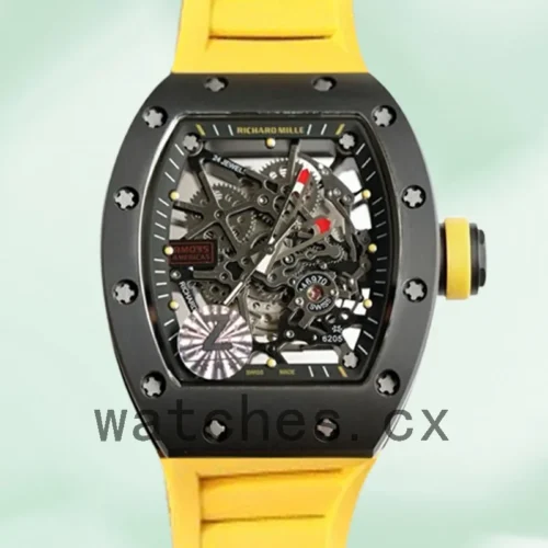 RM-J-35-005-1.webp Richard Mille RM035 Around 50*45mm RM035-005 Men Black Rubber Band