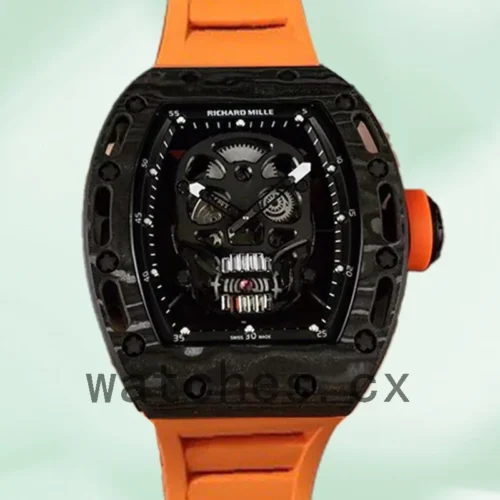 RM-J-52-008-1.webp Richard Mille RM052 Around 50*43mm Men RM052-008 Black Skull Dial