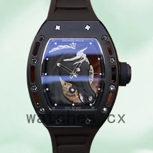 RM-J-52-02-003-1.webp Richard Mille RM52-02 Around 50*40mm Men RM52-02-003 Horse Head Skeleton Dial Rubber Band