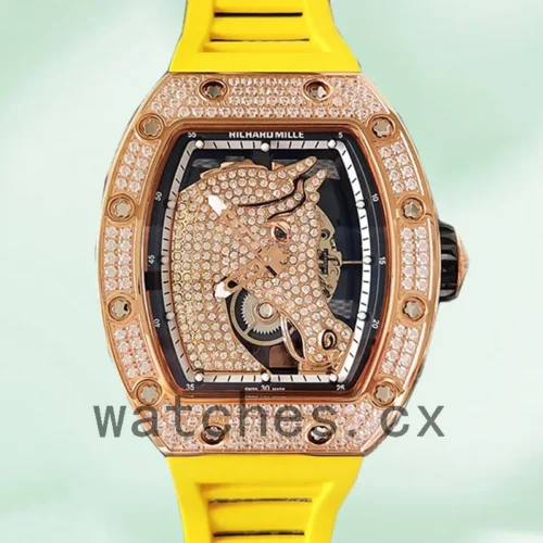 RM-J-52-02-011-1.webp Richard Mille RM52-02 Men RM52-02-011 Around 43mm Rose Gold-tone Horse Dial