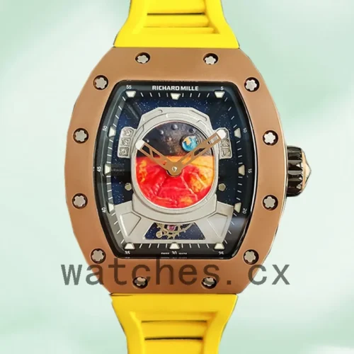 RM-J-52-05-001-1.webp Richard Mille RM52-05 RM52-05-001 Around 50*42mm Men Rose Gold-tone Mars Earth Dial
