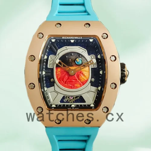 RM-J-52-05-002-1.webp Richard Mille RM52-05 RM52-05-002 Men Around 50*42mm Rose Gold-tone