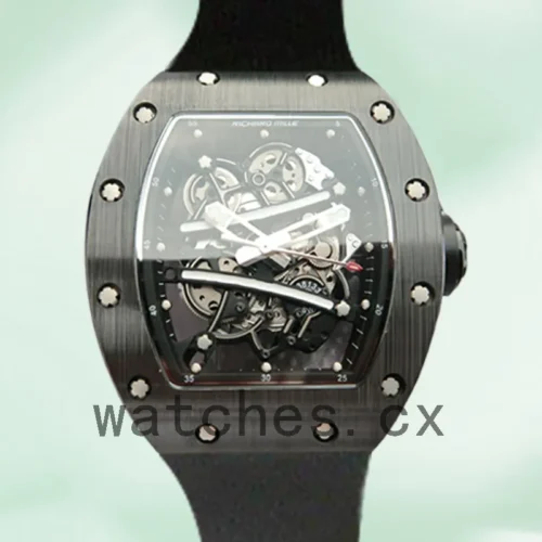 RM-J-TZP-002-1.webp Richard Mille RM061 Men Around 50*40mm RM061-002 Black Rubber Band