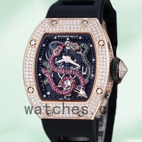 RM-K-026-003-1.webp Richard Mille RM 026 Unisex 45*39mm RM 026-003 Transparent Dial Rose Gold