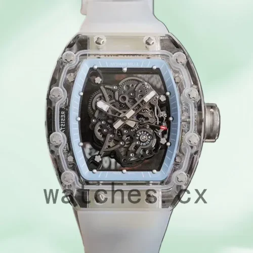 RM-K-055-031-1.webp Richard Mille RM055 Around 50*40mm Men RM055 Rubber Band Transparent Dial