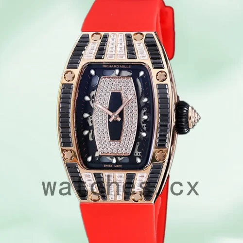 RM-K-07-01-012-1.webp Richard Mille RM 07-01 RM 07-01-012 31*45mm Ladies Rubber Band Black With Diamonds Dial