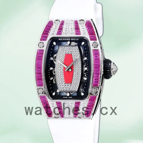 RM-K-07-01-013-1.webp Richard Mille RM 07-01 31*45mm RM 07-01-013 Ladies Silver Red With Diamonds Dial