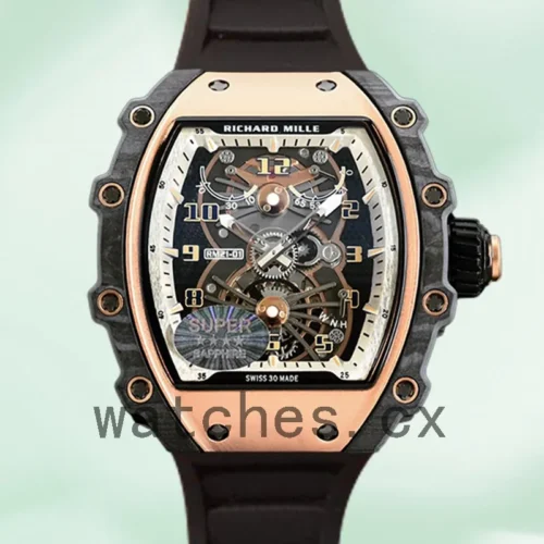 RM-K-21-01-001-1.webp Richard Mille RM21-01 Around 50*40mm RM21-01 Men Black Rubber Band