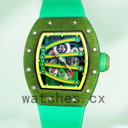 RM-K-56-01-003-1.webp Richard Mille RM 56-01 RM 56-01-003 50*42mm Men Green Rubber Band