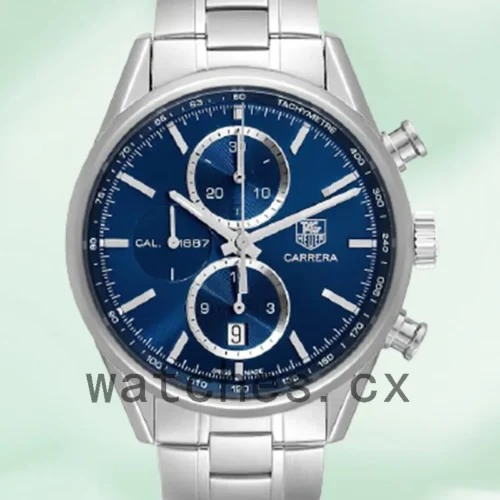 TH-J-CAR2115-1.webp Tag Heuer Carrera CAR2115 Men’s 43mm Blue Dial Silver-tone