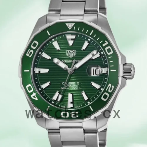TH-K-WAY201S.BA0927-1.webp Tag Heuer Aquaracer Men WAY201S.BA0927 43mm Bracelet Green Dial