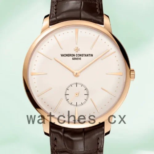 VC-J-1110U000R-B085-1.webp Vacheron Constantin Patrimony 42mm 1110U/000R-B085 Men Leather Strap Rose Gold-tone