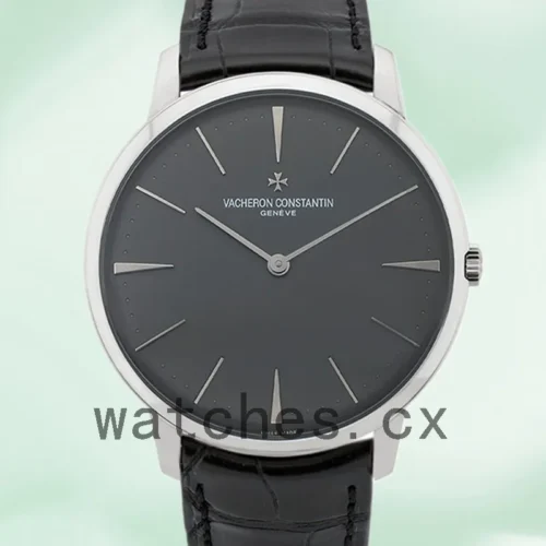 VC-J-81180000P-9539-1.webp Vacheron Constantin Patrimony Men 42mm 81180/000P-9539 Silver-tone Leather Strap
