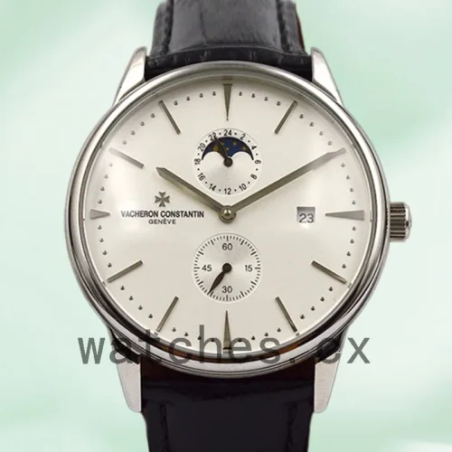 VC-K-PatrimonyWSL-005-1.webp Vacheron Constantin Patrimony PatrimonyWSL-005 Men 40mm Silver-tone Leather Strap