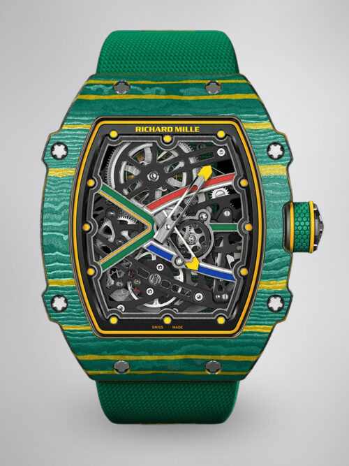 ae63a9bd6847b47762a9d8234f4e8b5d.jpg Best Replica Richard Mille RM 67-02 Skeleton Dial Watch With Green Fabric Strap