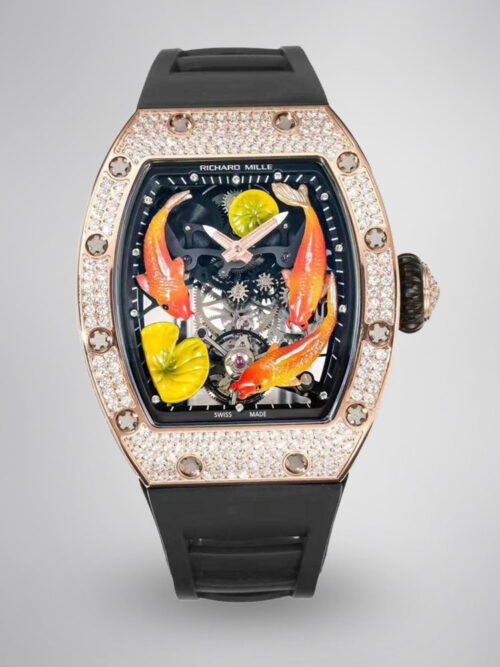 b39e5f6a6d84686c52bfeba873ae3ebc.jpg Replica Richard Mille RM S10 Koi Tourbillon Watch - Limited Edition Men’s Fake Tourbillon Timepiece