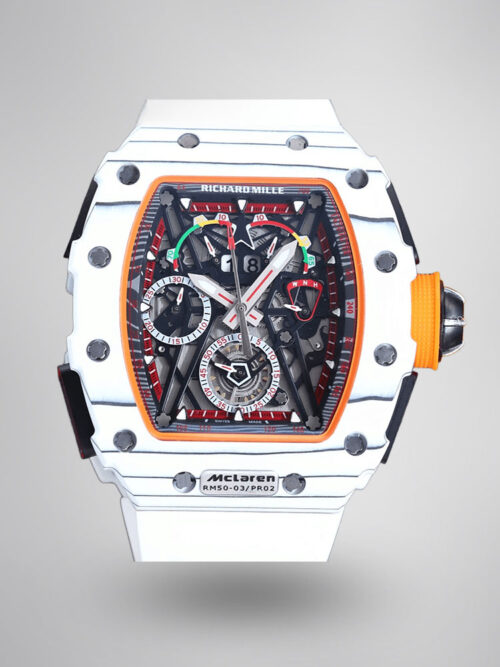 b808f20fb0ec6bd5860b5c7bee7e752a.jpg Replica Richard Mille RM50-03 Super Clone Chronograph Mechanical Watch - White Carbon Fiber Case