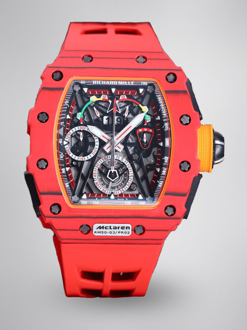 c8efe6287fc2958987020020dec8400a.jpg Best Richard Mille RM 50-03 Mclaren Replica Red Strap Watch For Men – Red Carbon Skeleton Dial with Swiss Movement