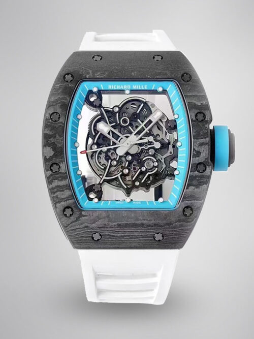 d2e9e600c04bef4aa79e365ef28d1d78.jpg Replica Richard Mille RM055 Limited Edition Abu Dhabi Yas Marina Circuit Swiss Movement Carbon Fiber Skeleton Watch