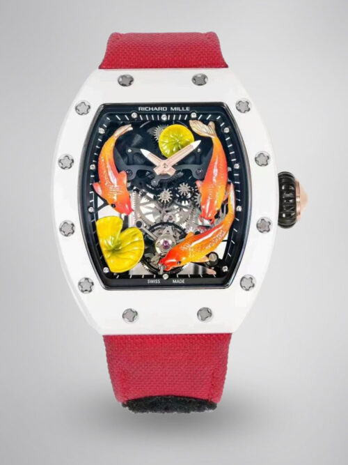 e4beebc05cd51d4d5d09b073bccec5ba.jpg Best Replica Richard Mille RM S10 Koi Tourbillon Watch – Red Strap