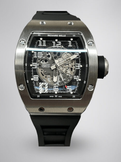 e4dd7a5ce8398d310bfe201a2c394c8d.jpg Swiss Richard Mille RM 010 Replica – Skeleton Dial Men’s Watch With Black Rubber Strap And Sapphire Crystal