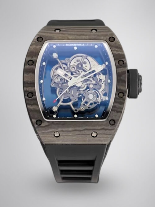 f5c9d92a8e349ea6fd5776761c6b86f8.jpg Swiss Replica Richard Mille RM55 – AAAAA Super Clone with Carbon Fiber Case & Rubber Strap