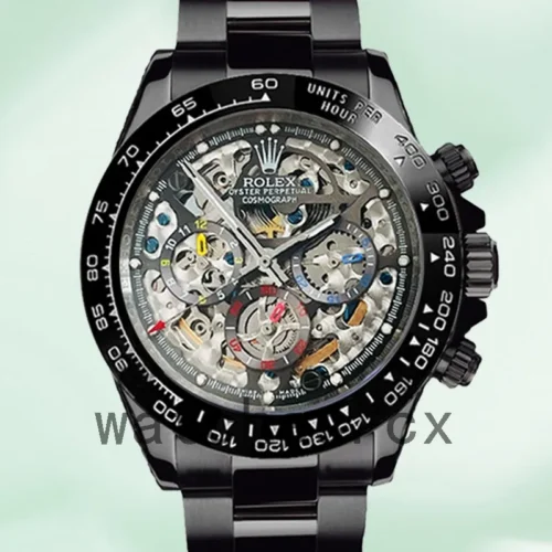 skeletonBK-1.webp Rolex Daytona Men’s Skeleton Limited Edition 40mm Black-tone Skeleton Dial